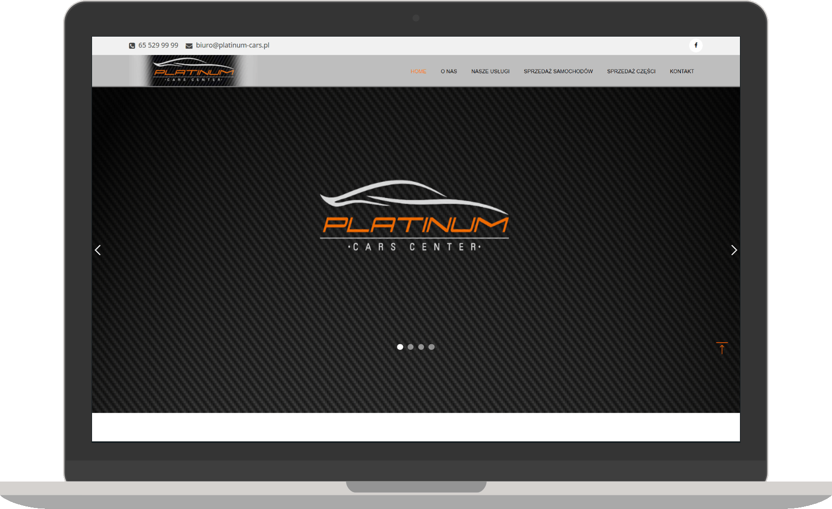 Strona internetowa dla Platinum Cars wykonana przez Infinitiis